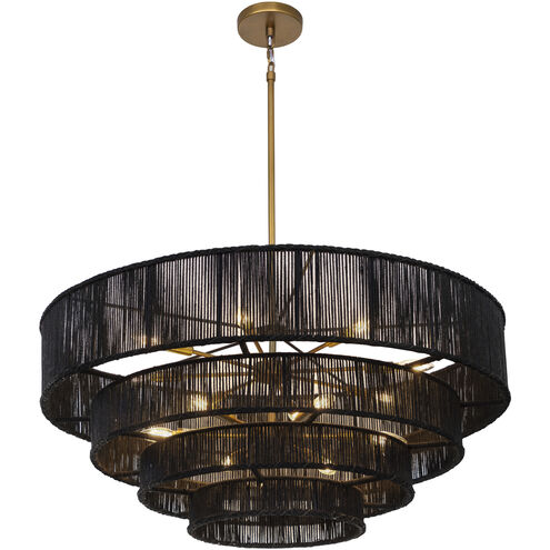 Lumina LED Black Jute Chandelier Ceiling Light